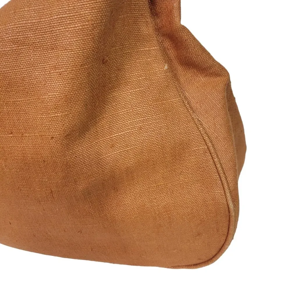 Vintage Kleinberg Sherrill Shoulder Bag Orange Oversized Crossbody Canvas Curved